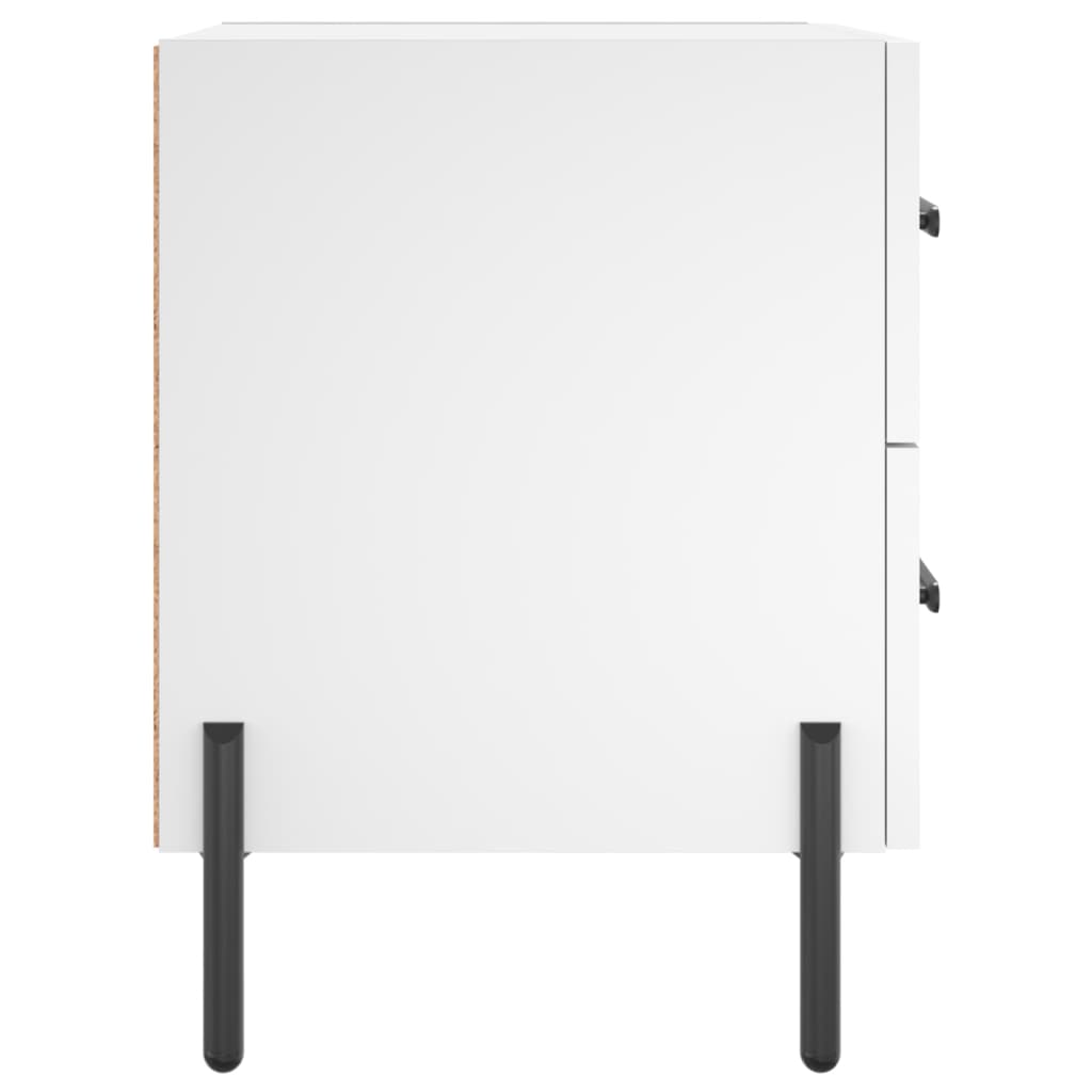 Bedside Cabinet White 40x35x47.5 cm Engineered Wood