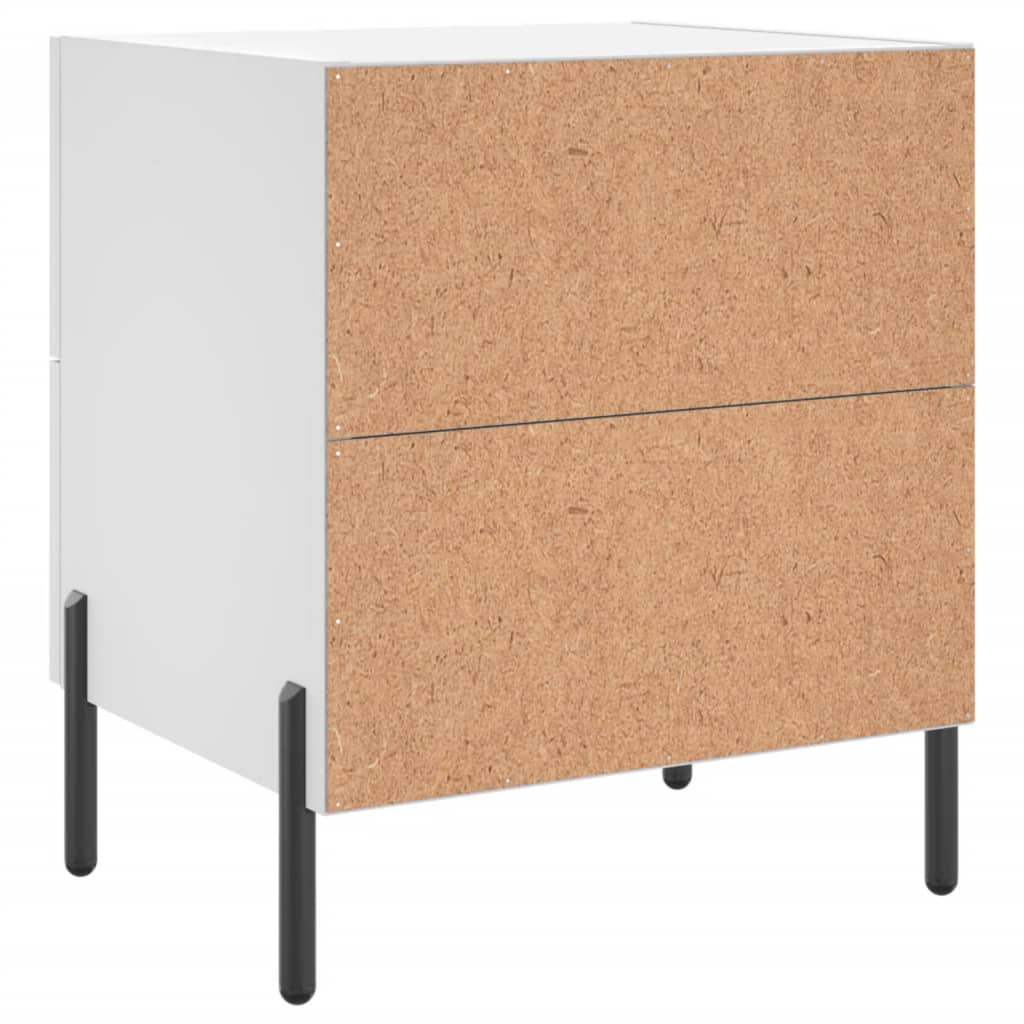 Bedside Cabinet White 40x35x47.5 cm Engineered Wood