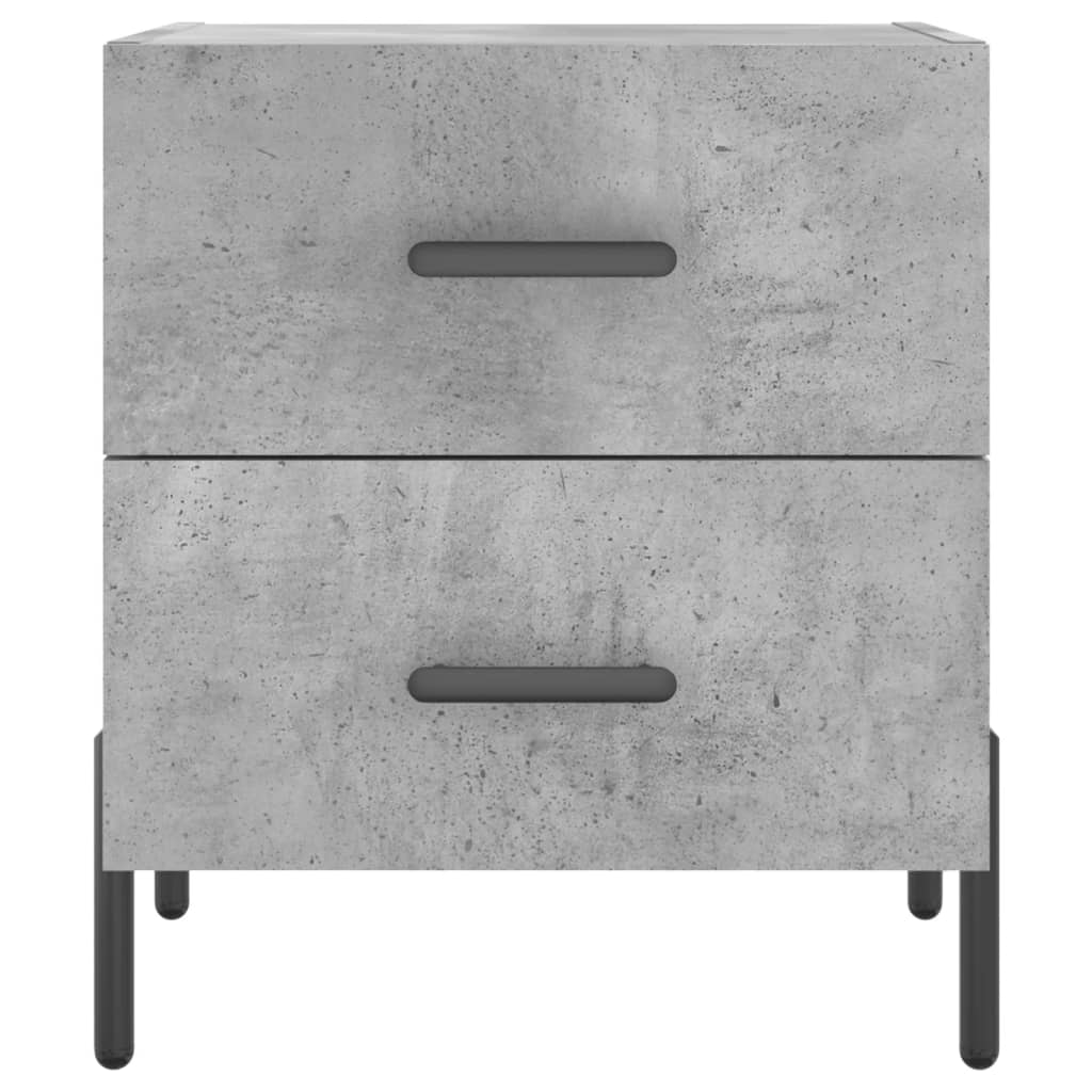 Bedside Cabinet Concrete Grey 40x35x47.5 cm Engineered Wood