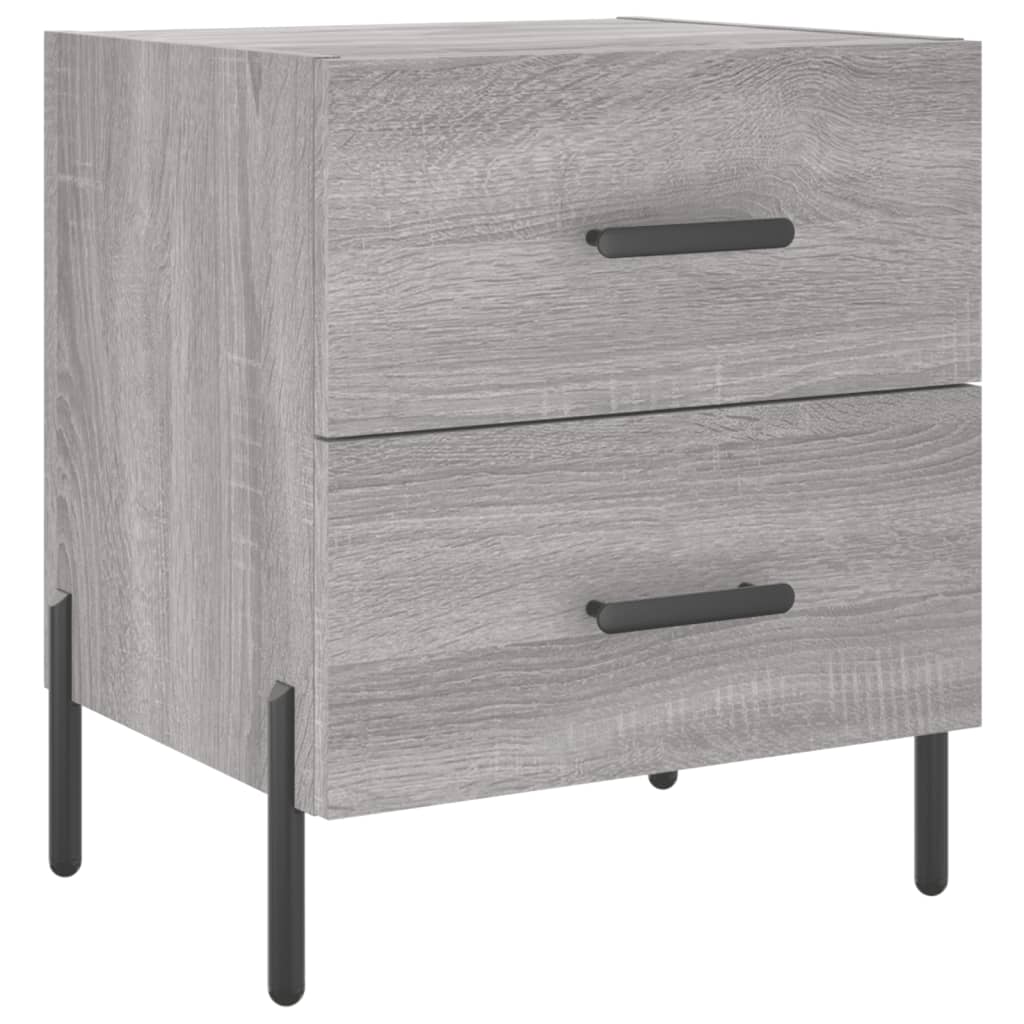 Bedside Cabinet Grey Sonoma 40x35x47.5 cm Engineered Wood