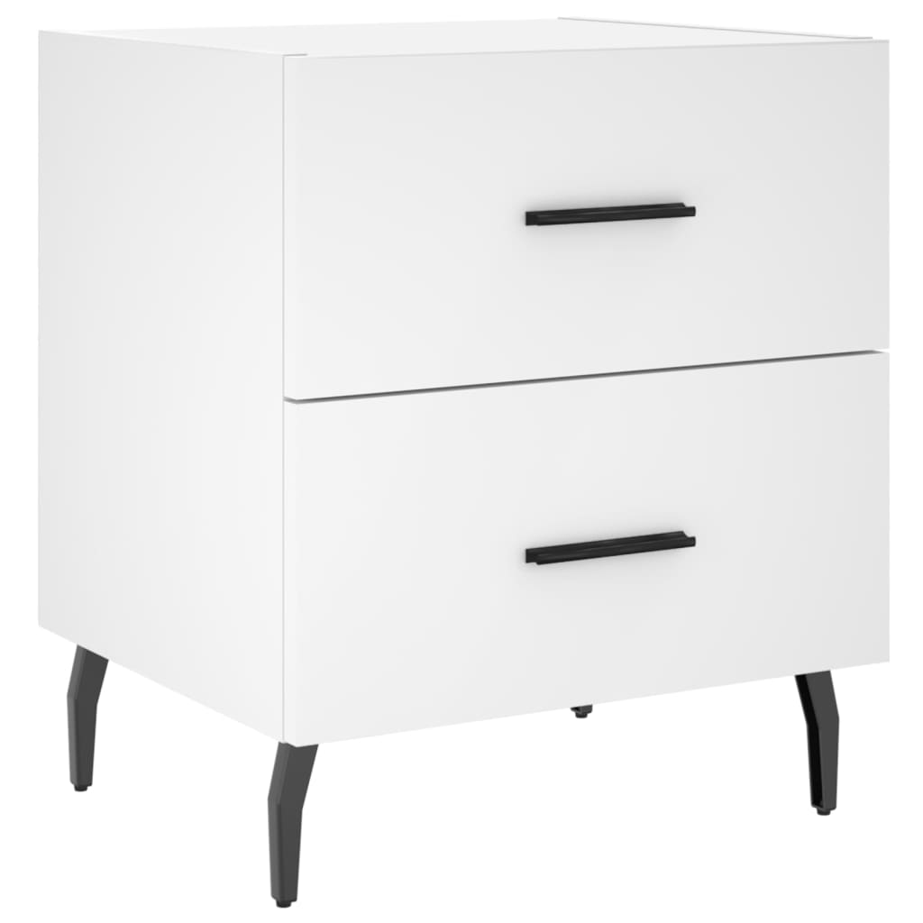 Bedside Cabinet White 40x35x47.5 cm Engineered Wood