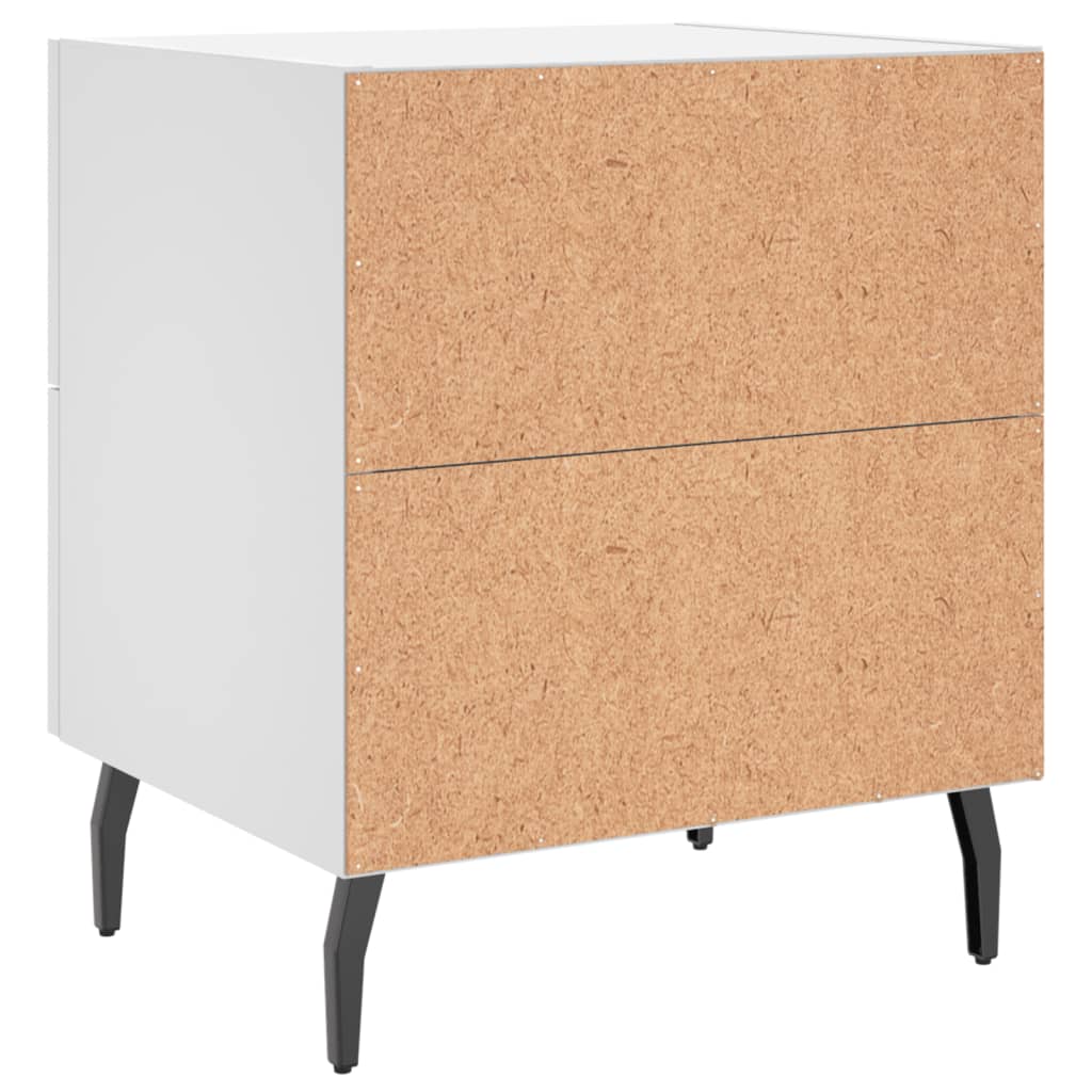 Bedside Cabinet White 40x35x47.5 cm Engineered Wood