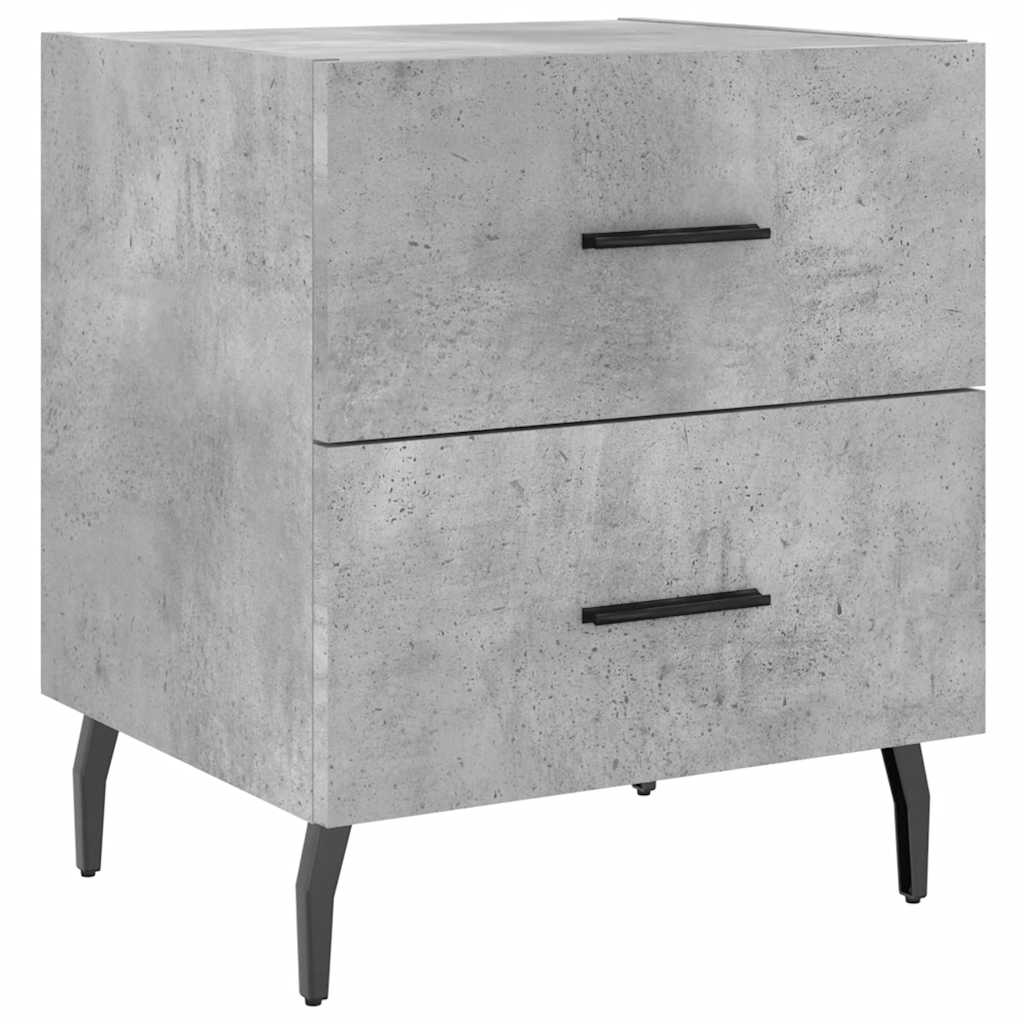 Bedside Cabinets 2 pcs Concrete Grey 40x35x47.5 cm Engineered Wood