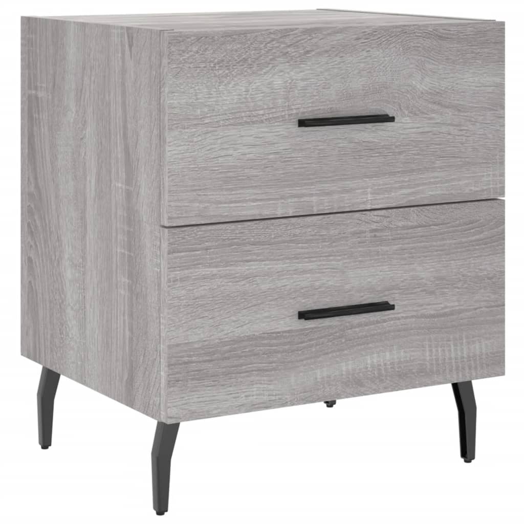 Bedside Cabinet Grey Sonoma 40x35x47.5 cm Engineered Wood