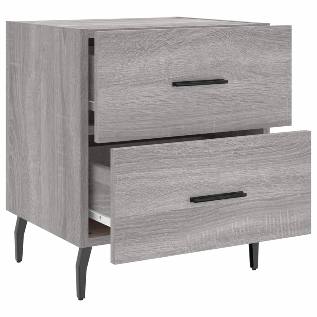Bedside Cabinet Grey Sonoma 40x35x47.5 cm Engineered Wood