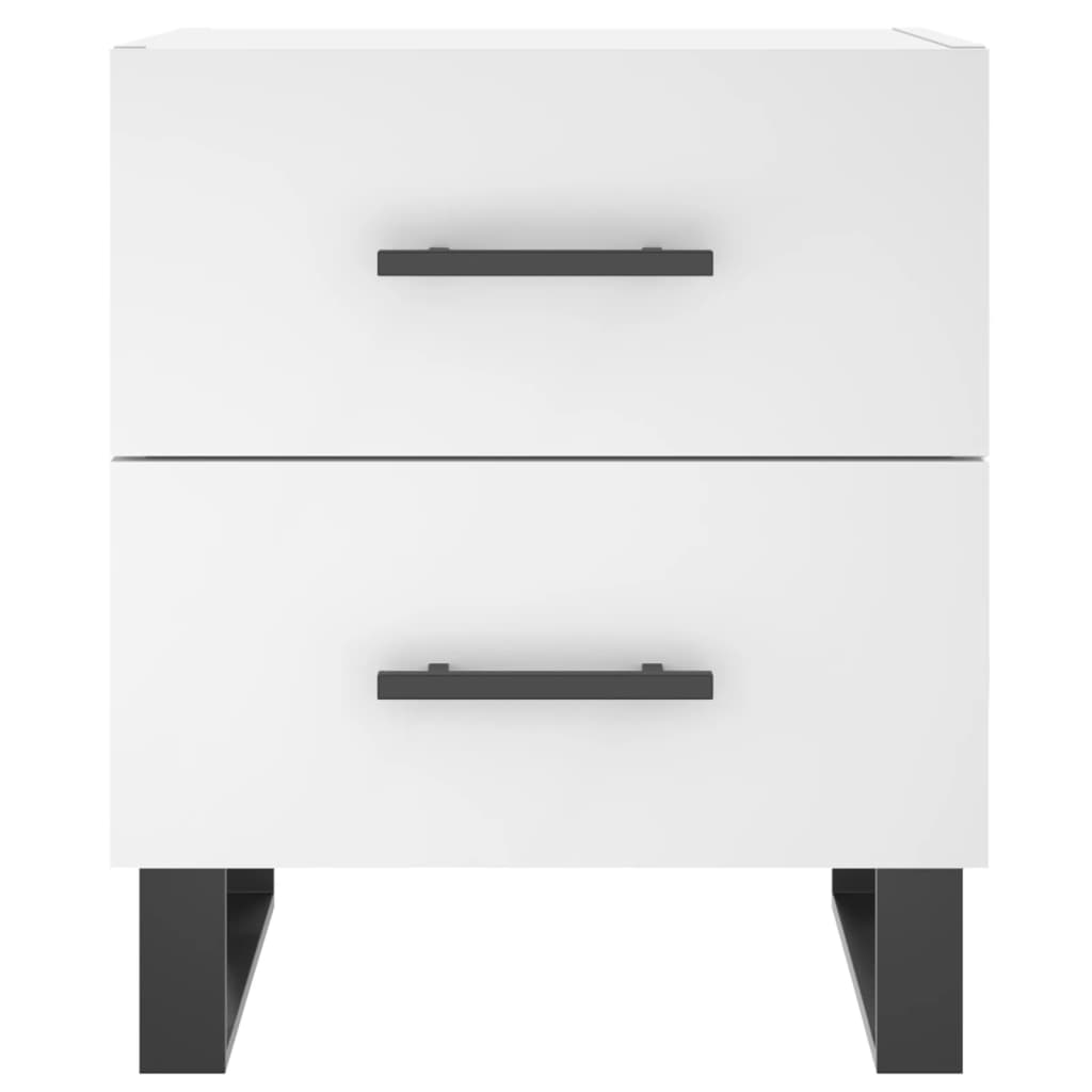 Bedside Cabinet White 40x35x47.5 cm Engineered Wood