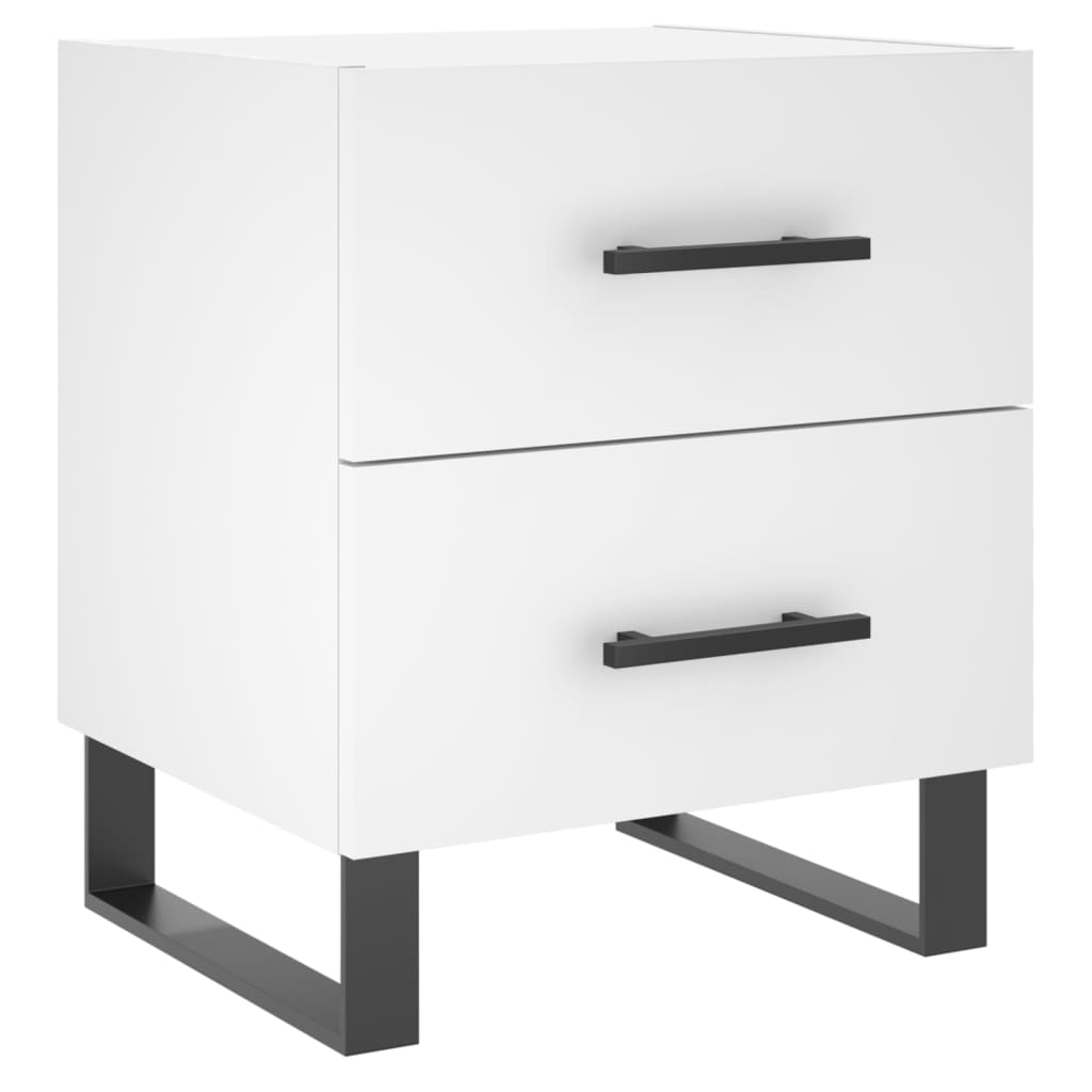 Bedside Cabinets 2 pcs White 40x35x47.5 cm Engineered Wood