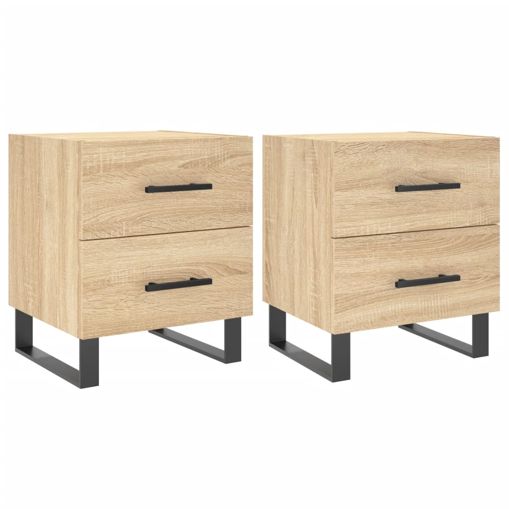 Bedside Cabinets 2 pcs Sonoma Oak 40x35x47.5 cm Engineered Wood