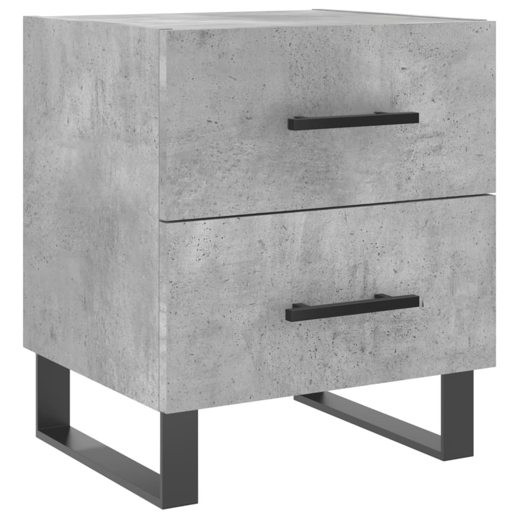 Bedside Cabinet Concrete Grey 40x35x47.5 cm Engineered Wood