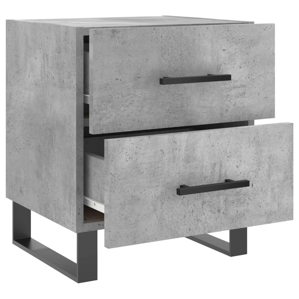 Bedside Cabinet Concrete Grey 40x35x47.5 cm Engineered Wood