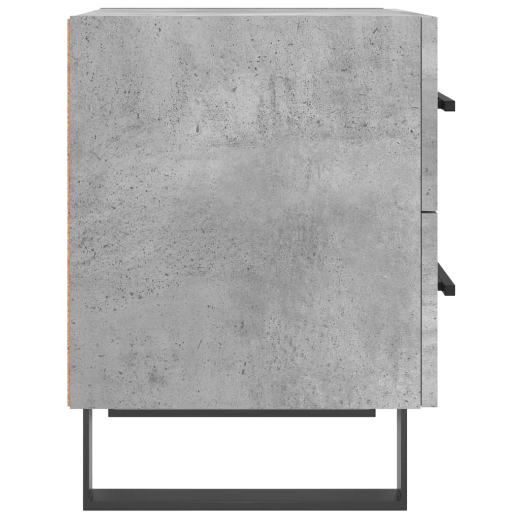 Bedside Cabinet Concrete Grey 40x35x47.5 cm Engineered Wood