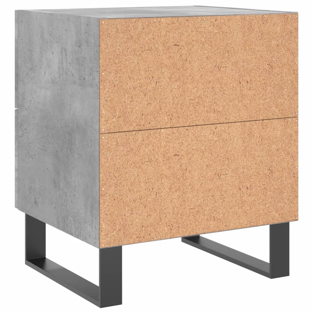 Bedside Cabinet Concrete Grey 40x35x47.5 cm Engineered Wood