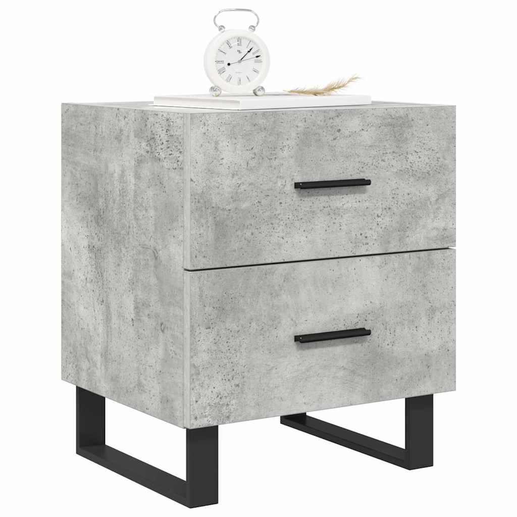 Bedside Cabinets 2 pcs Concrete Grey 40x35x47.5 cm Engineered Wood