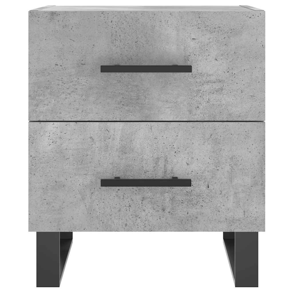 Bedside Cabinets 2 pcs Concrete Grey 40x35x47.5 cm Engineered Wood