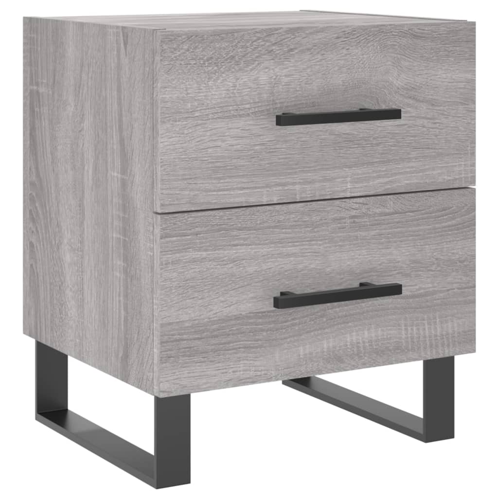 Bedside Cabinet Grey Sonoma 40x35x47.5 cm Engineered Wood