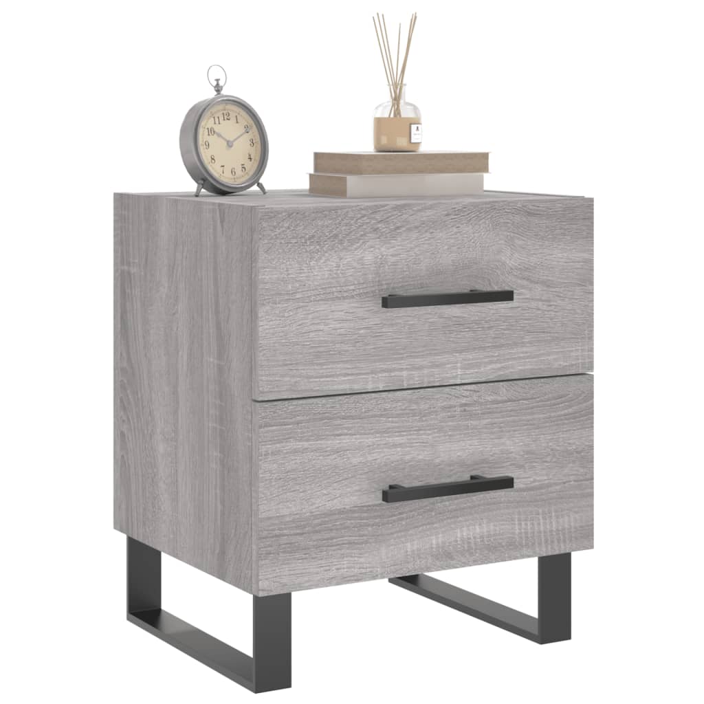 Bedside Cabinet Grey Sonoma 40x35x47.5 cm Engineered Wood