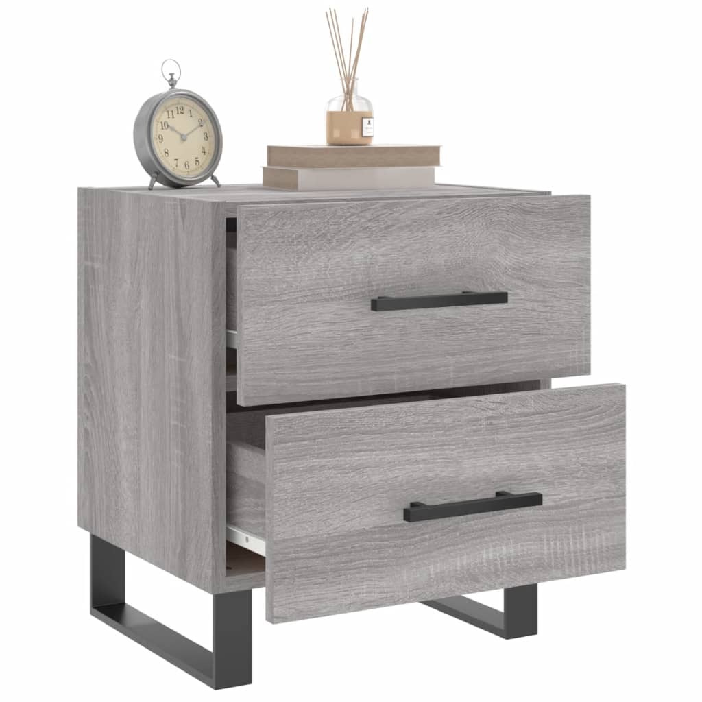 Bedside Cabinet Grey Sonoma 40x35x47.5 cm Engineered Wood