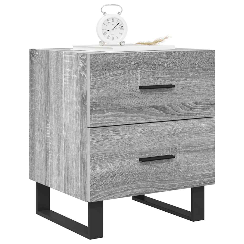 Bedside Cabinets 2 pcs Grey Sonoma 40x35x47.5 cm Engineered Wood