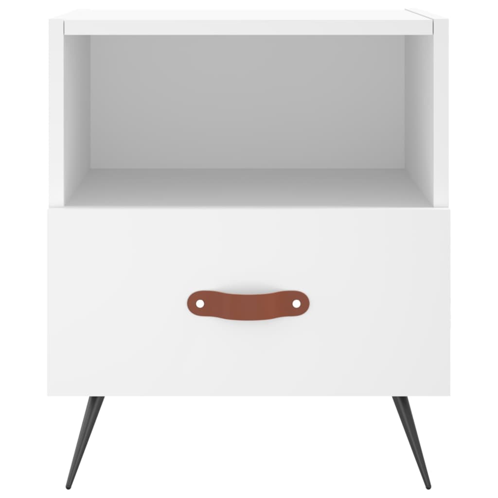 Bedside Cabinet White 40x35x47.5 cm Engineered Wood