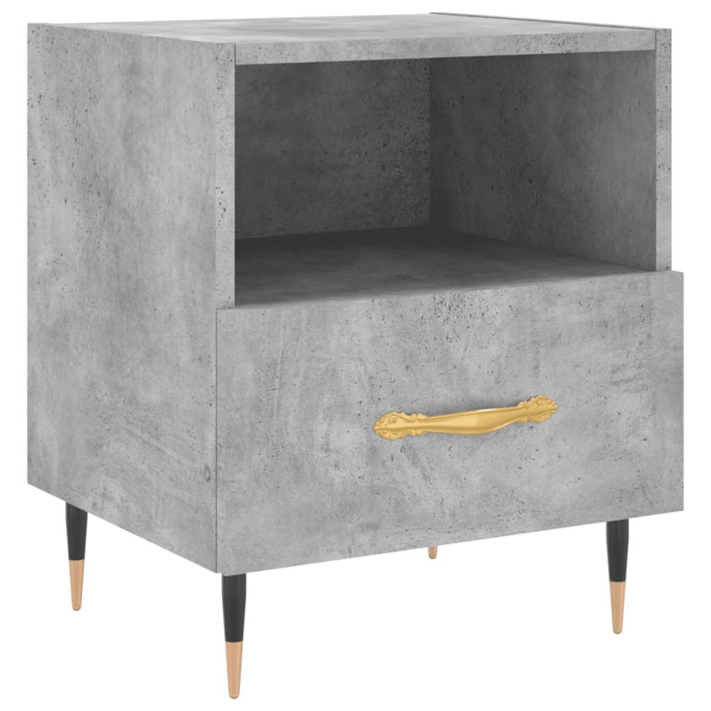 Bedside Cabinets 2 pcs Concrete Grey 40x35x47.5 cm Engineered Wood