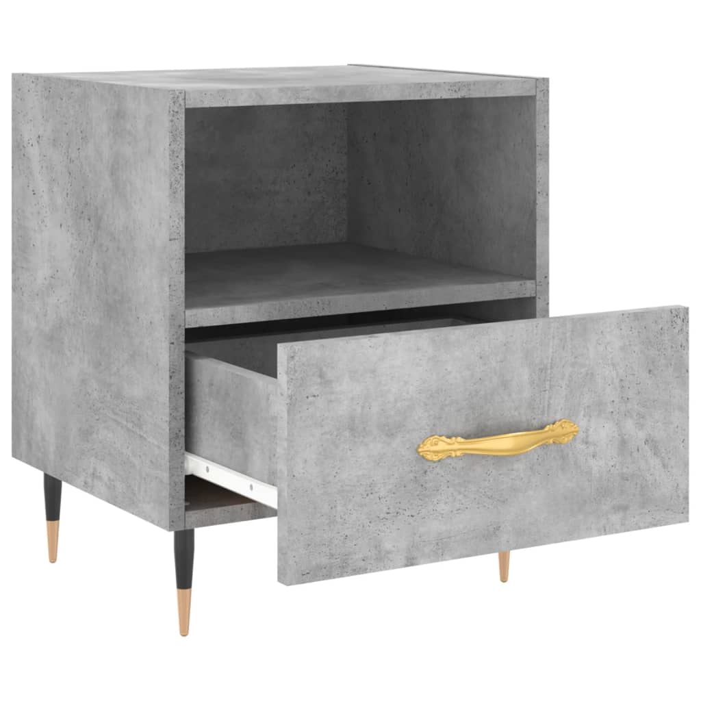 Bedside Cabinets 2 pcs Concrete Grey 40x35x47.5 cm Engineered Wood