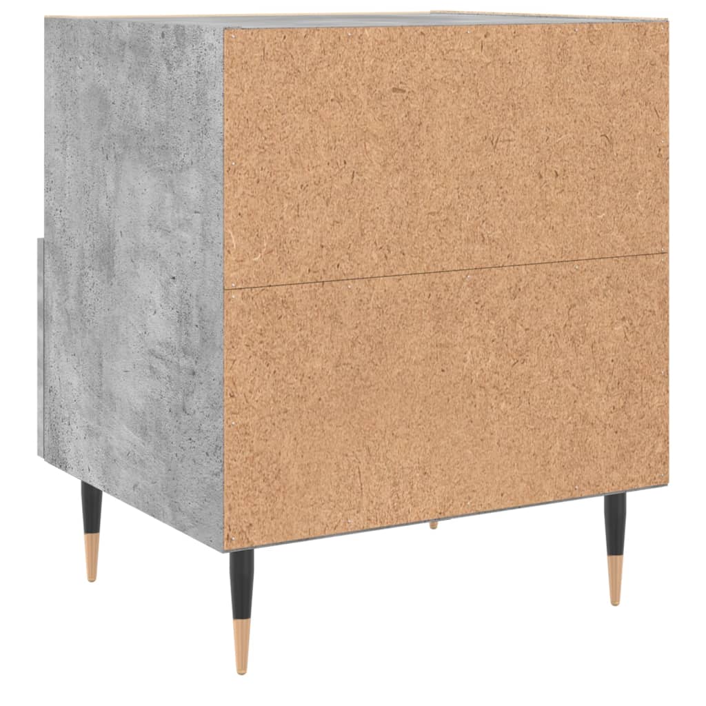 Bedside Cabinets 2 pcs Concrete Grey 40x35x47.5 cm Engineered Wood