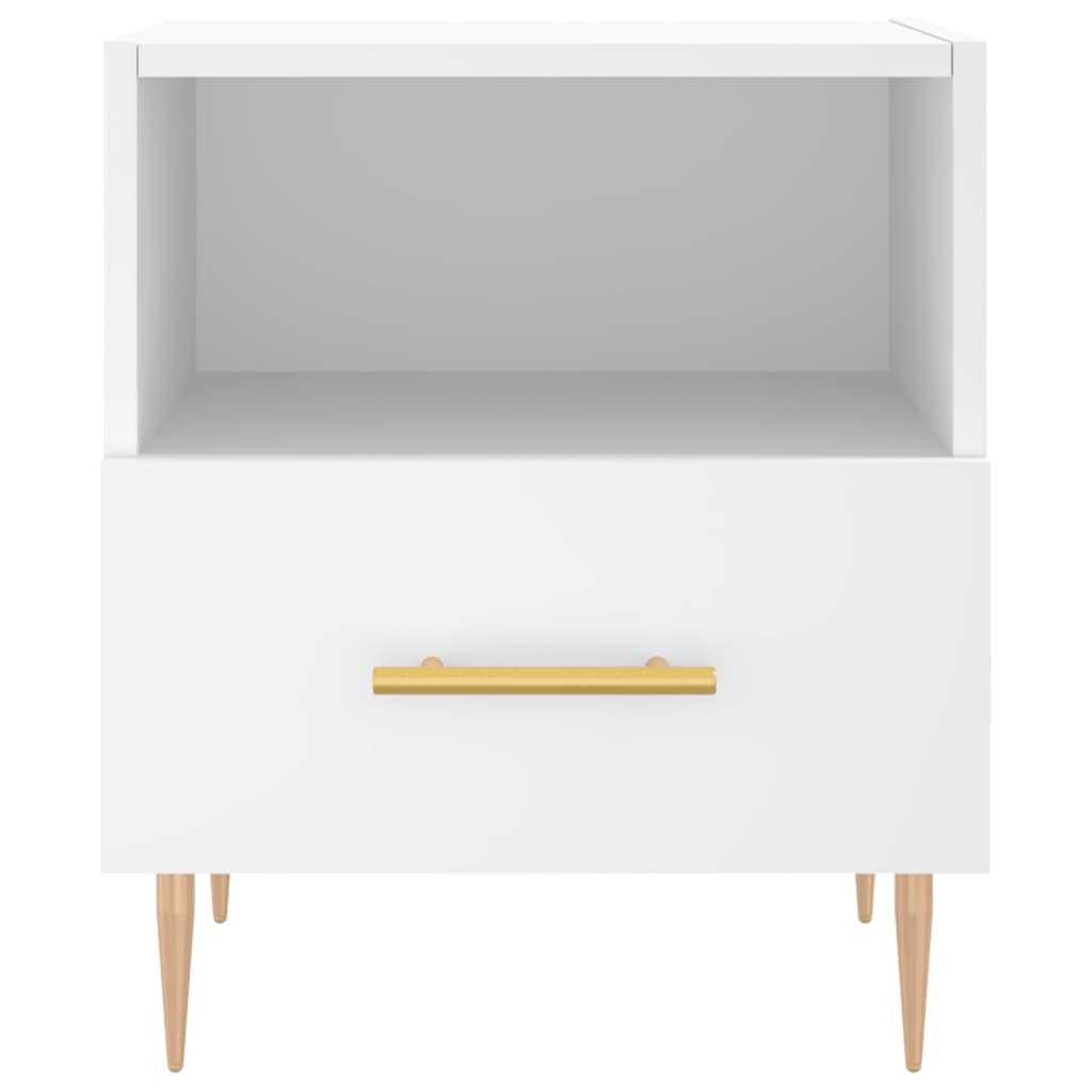 Bedside Cabinet White 40x35x47.5 cm Engineered Wood