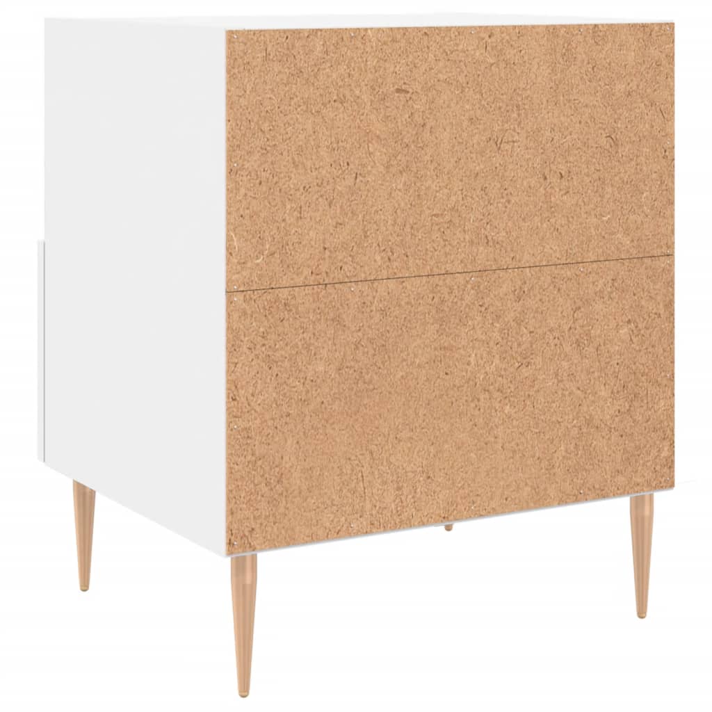 Bedside Cabinet White 40x35x47.5 cm Engineered Wood