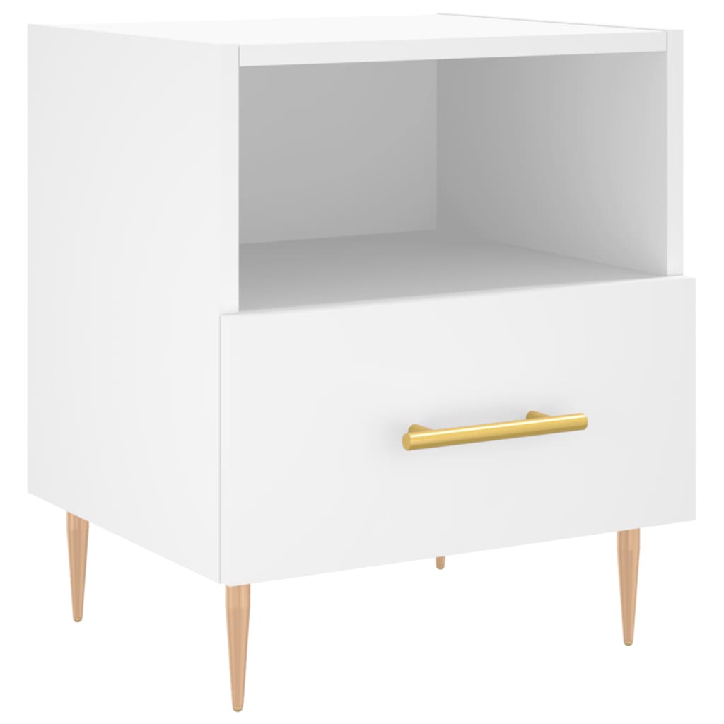 Bedside Cabinets 2 pcs White 40x35x47.5 cm Engineered Wood