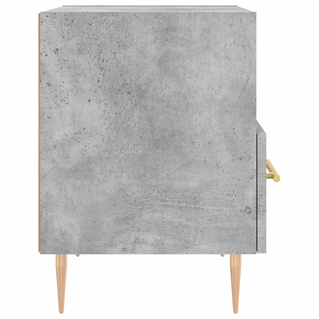 Bedside Cabinet Concrete Grey 40x35x47.5 cm Engineered Wood