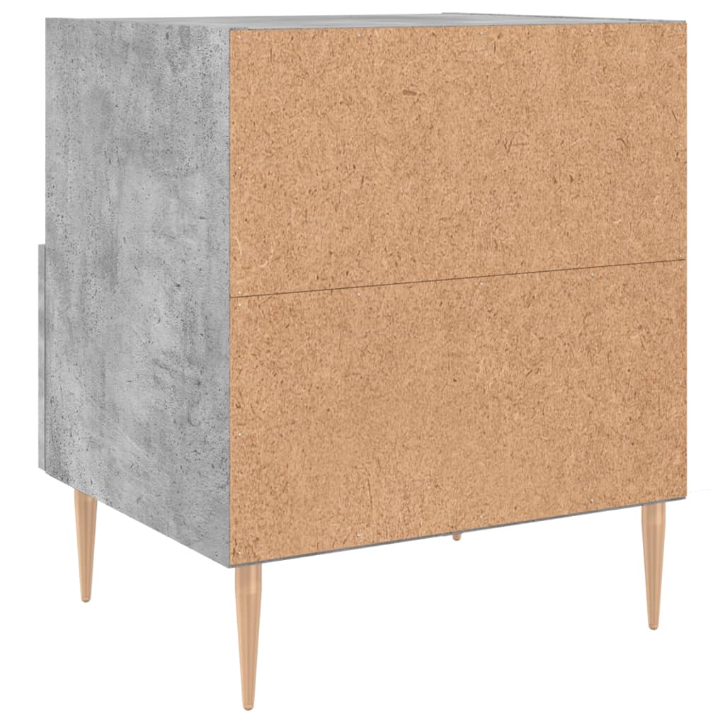 Bedside Cabinet Concrete Grey 40x35x47.5 cm Engineered Wood