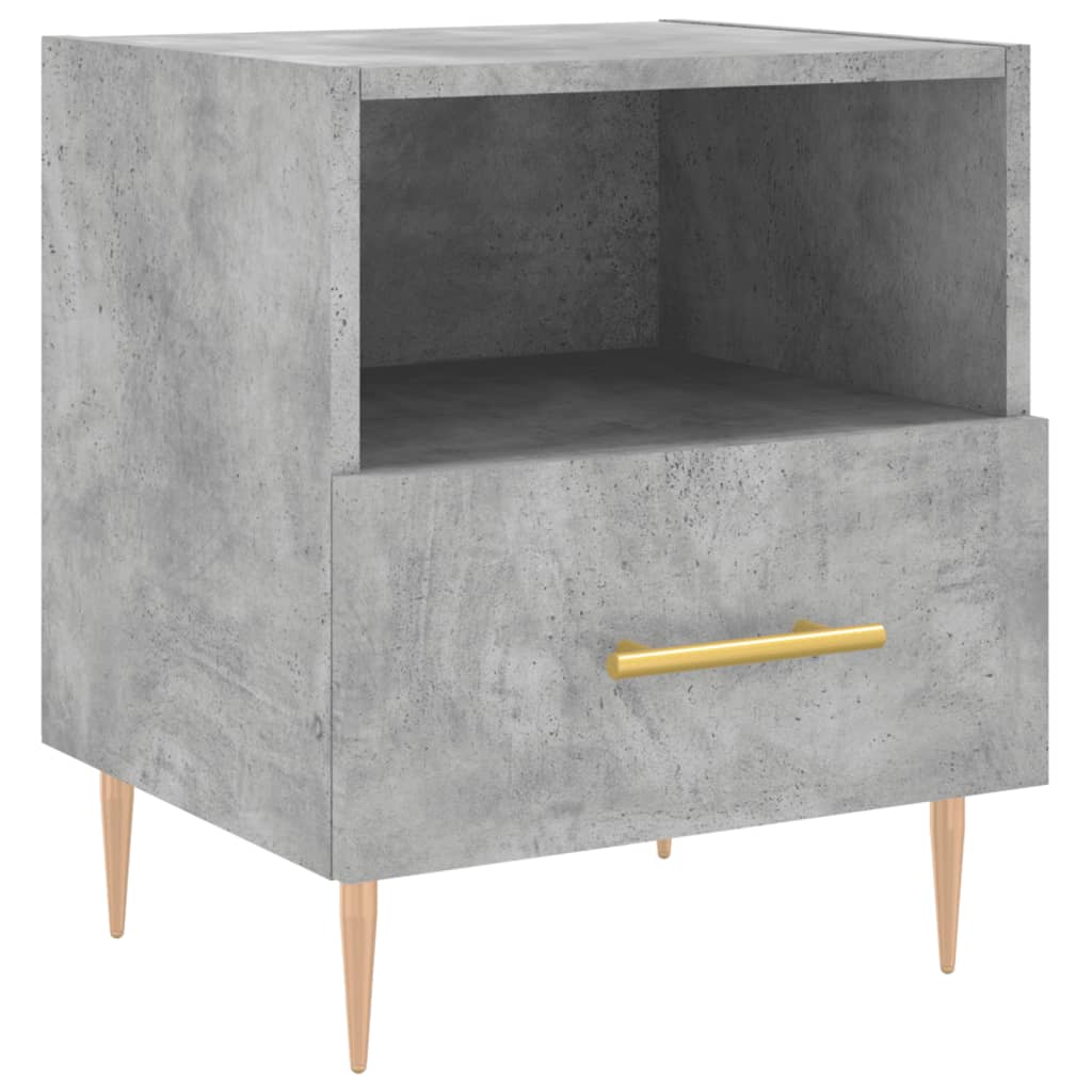 Bedside Cabinets 2 pcs Concrete Grey 40x35x47.5 cm Engineered Wood