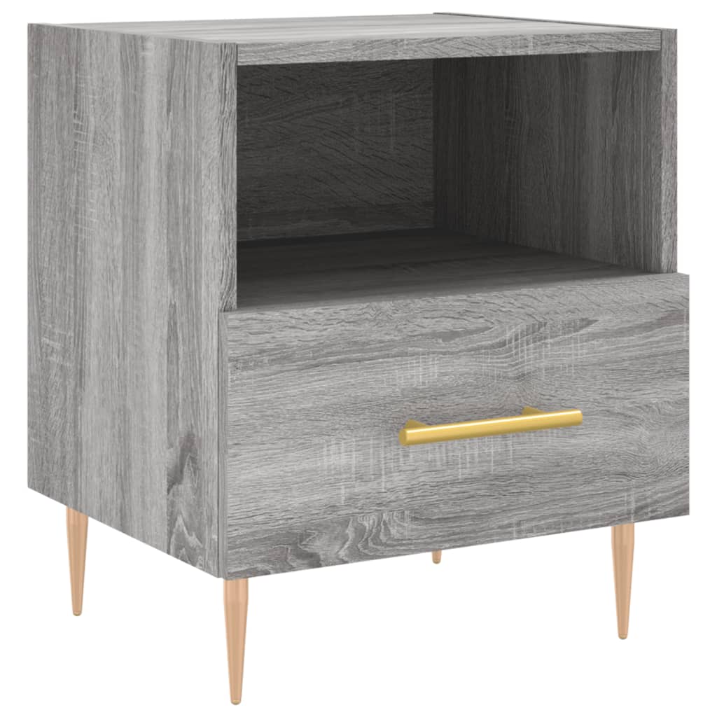 Bedside Cabinet Grey Sonoma 40x35x47.5 cm Engineered Wood