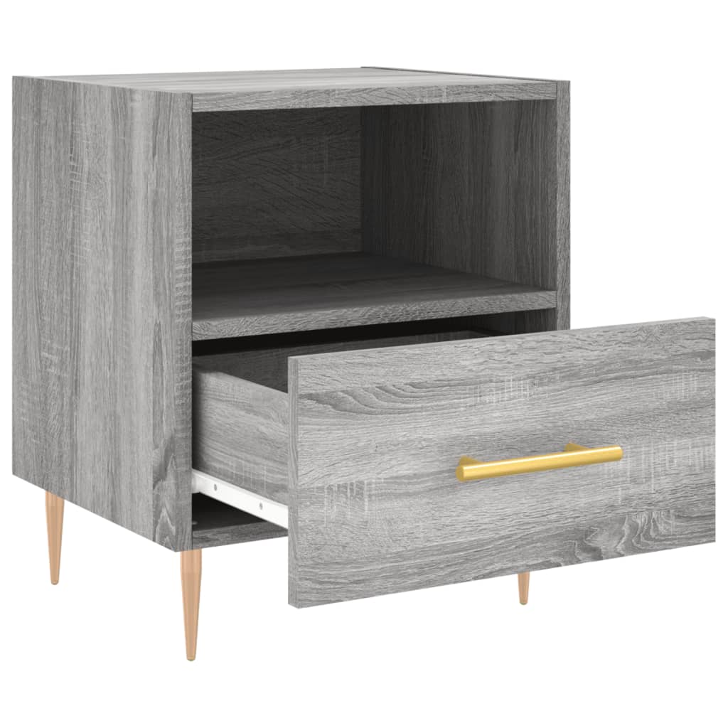 Bedside Cabinet Grey Sonoma 40x35x47.5 cm Engineered Wood