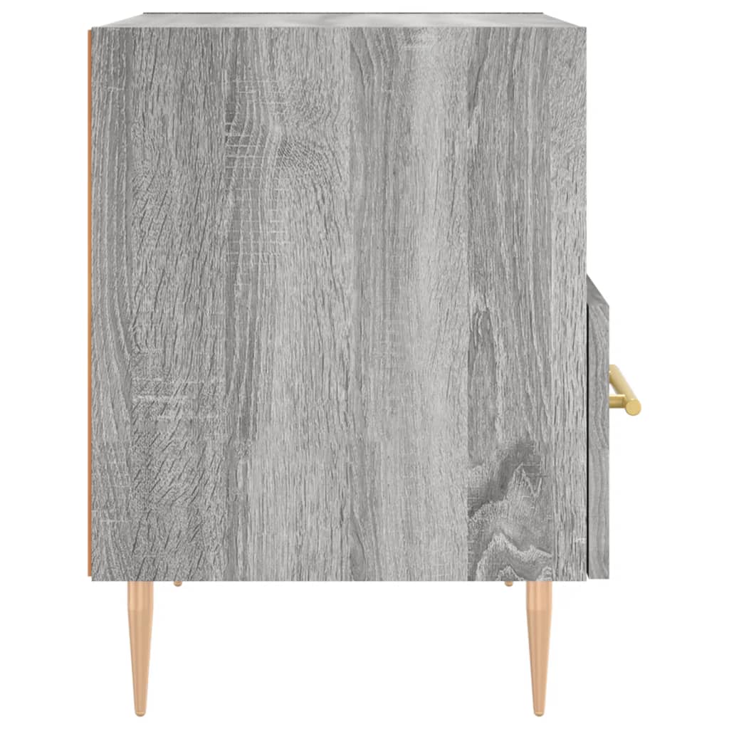 Bedside Cabinet Grey Sonoma 40x35x47.5 cm Engineered Wood