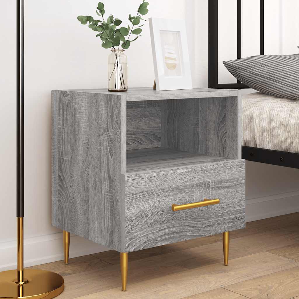 Bedside Cabinets 2 pcs Grey Sonoma 40x35x47.5 cm Engineered Wood
