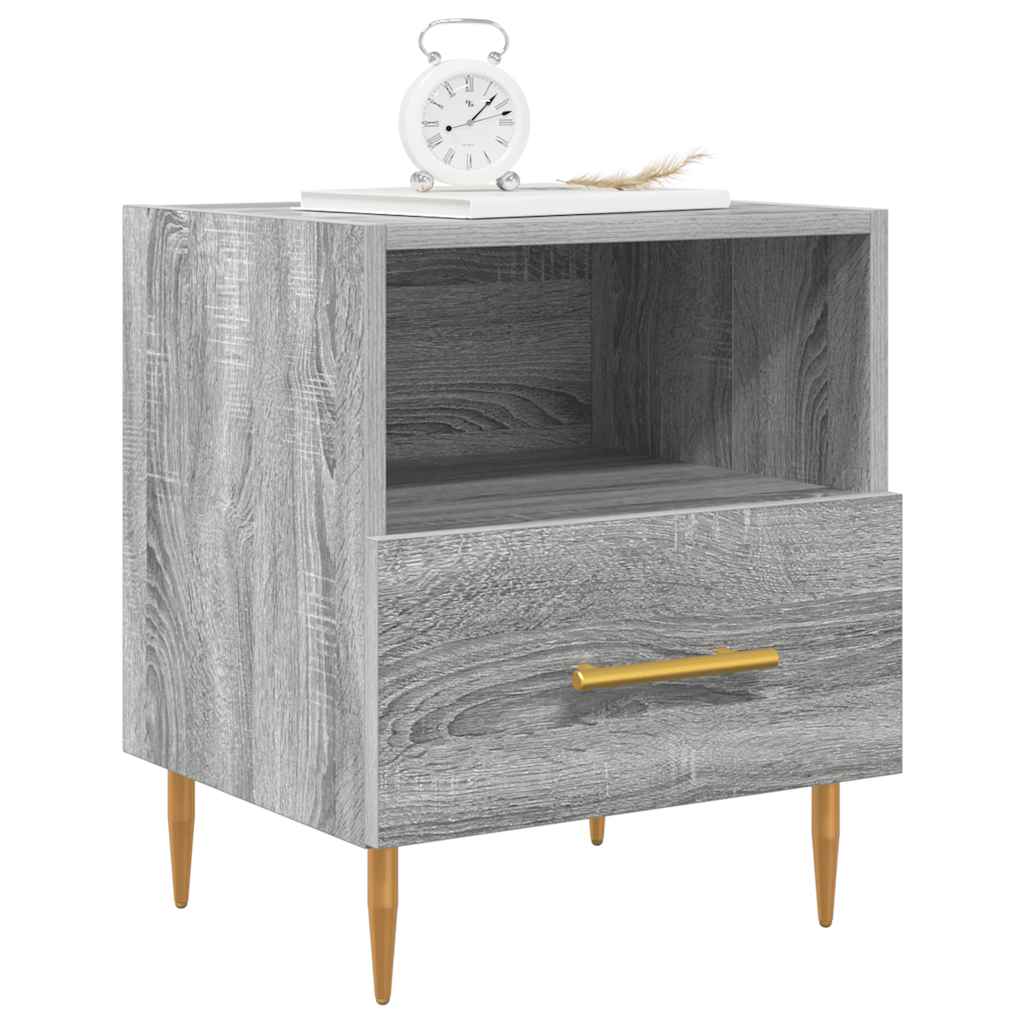 Bedside Cabinets 2 pcs Grey Sonoma 40x35x47.5 cm Engineered Wood