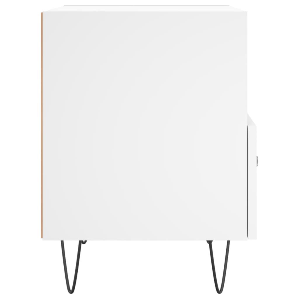 Bedside Cabinet White 40x35x47.5 cm Engineered Wood