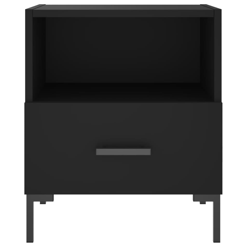Bedside Cabinets 2 pcs Black 40x35x47.5 cm Engineered Wood