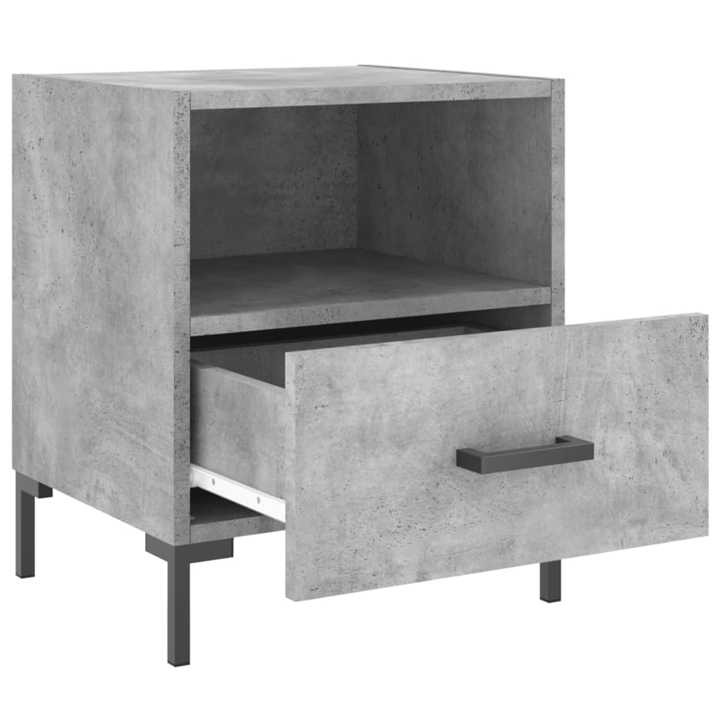 Bedside Cabinets 2 pcs Concrete Grey 40x35x47.5 cm Engineered Wood