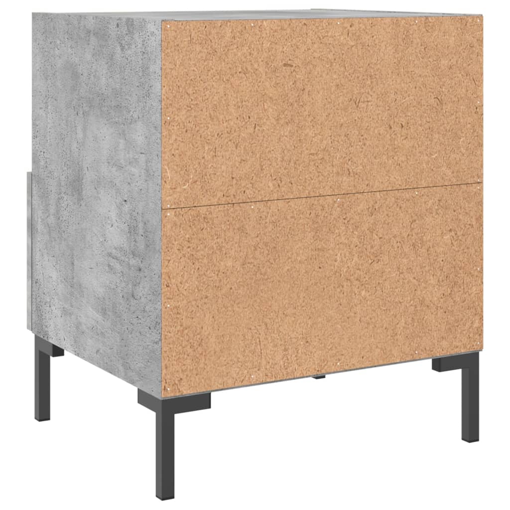 Bedside Cabinets 2 pcs Concrete Grey 40x35x47.5 cm Engineered Wood