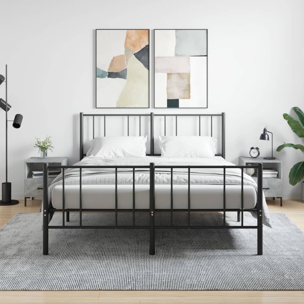 Bedside Cabinets 2 pcs Concrete Grey 40x35x47.5 cm Engineered Wood