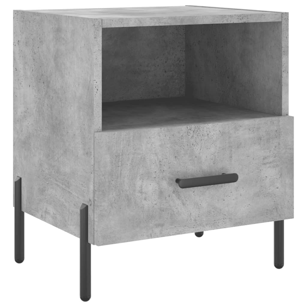 Bedside Cabinets 2 pcs Concrete Grey 40x35x47.5 cm Engineered Wood