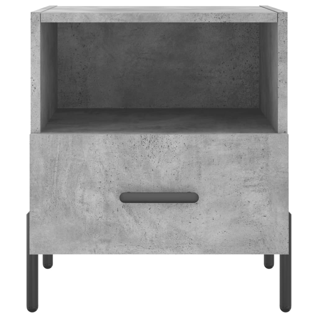 Bedside Cabinets 2 pcs Concrete Grey 40x35x47.5 cm Engineered Wood