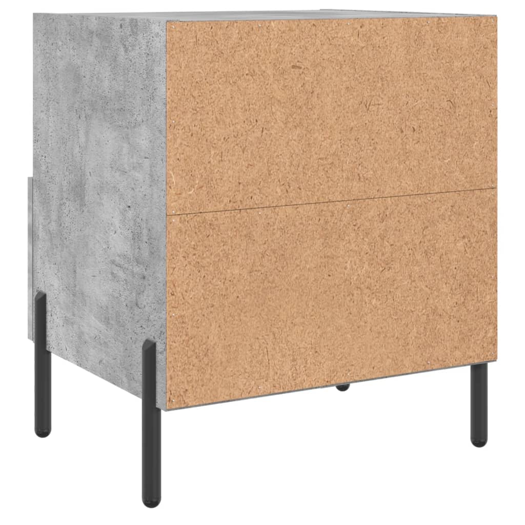 Bedside Cabinets 2 pcs Concrete Grey 40x35x47.5 cm Engineered Wood