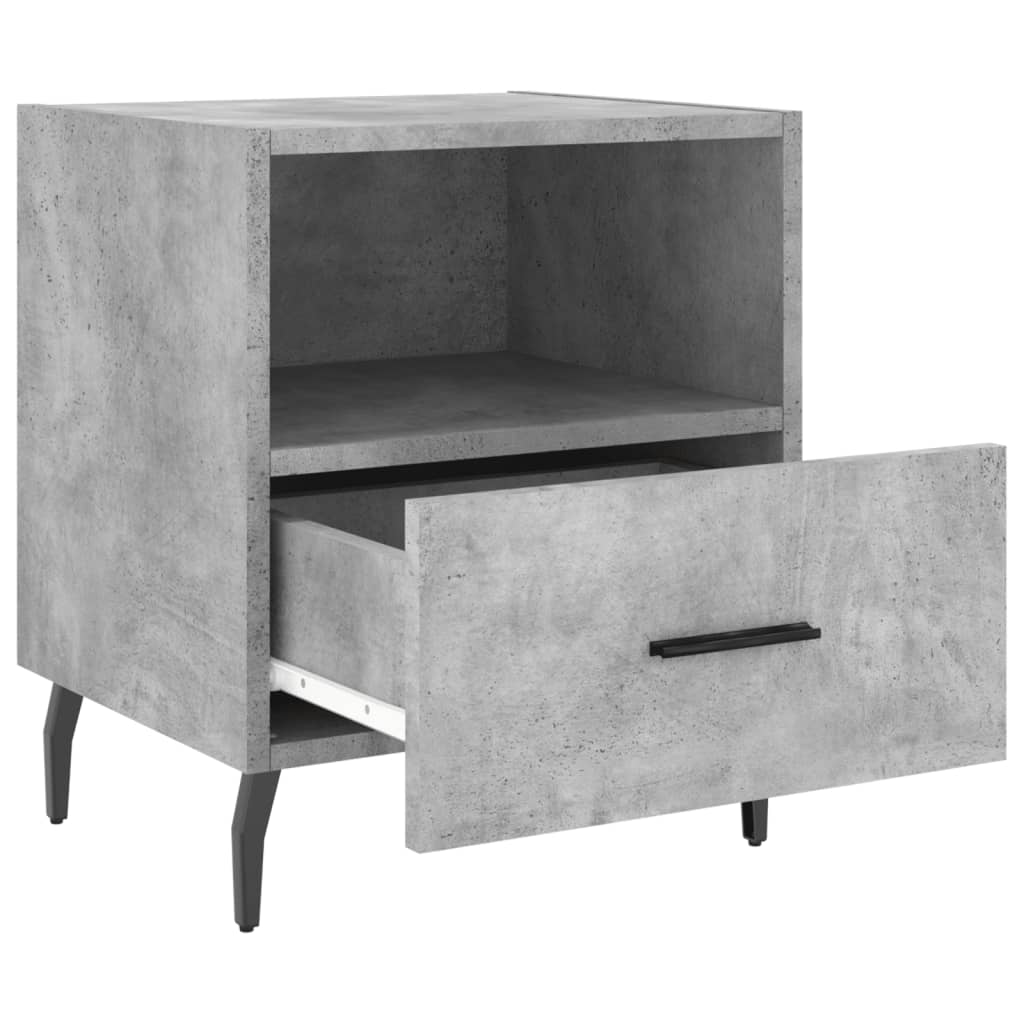 Bedside Cabinets 2 pcs Concrete Grey 40x35x47.5 cm Engineered Wood