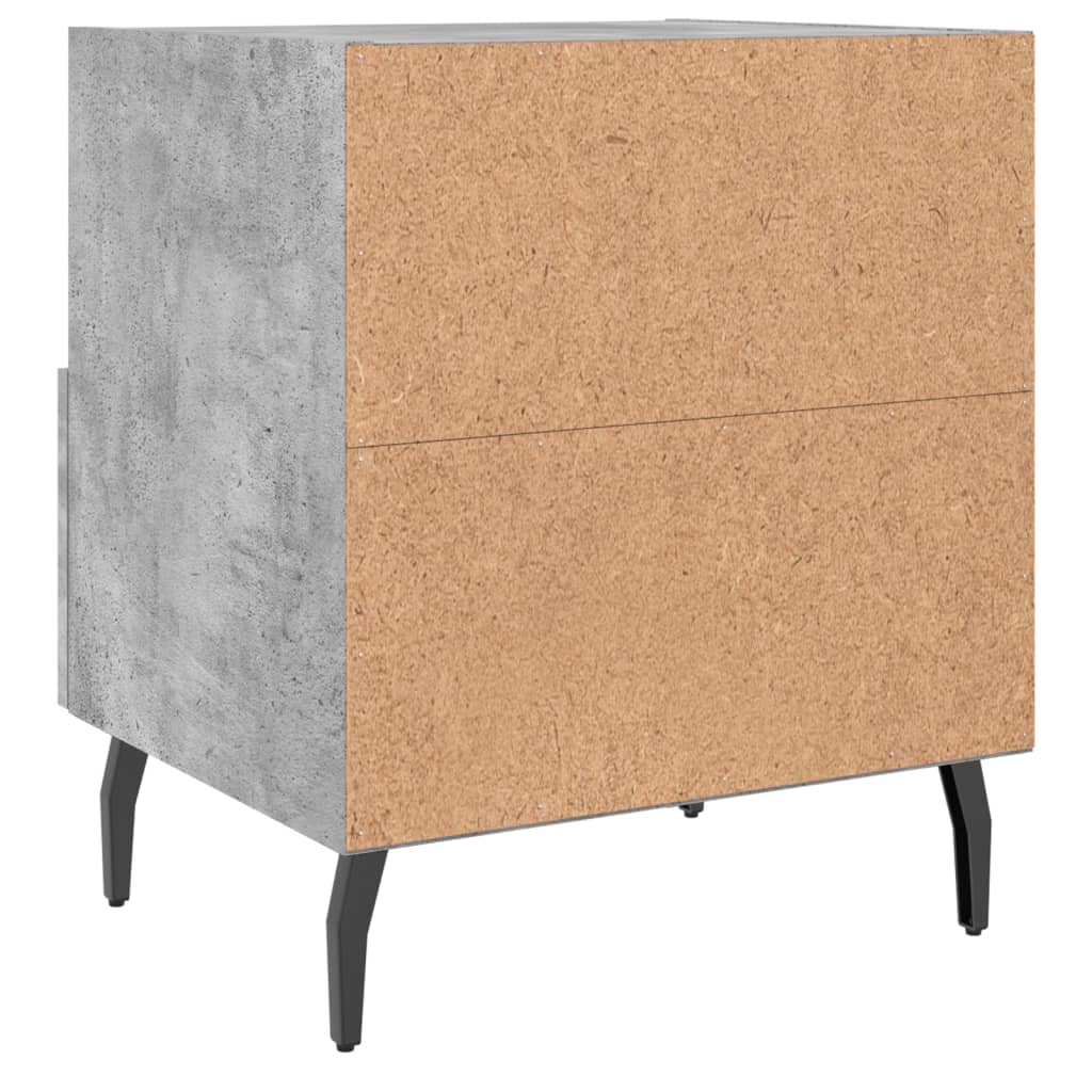 Bedside Cabinets 2 pcs Concrete Grey 40x35x47.5 cm Engineered Wood