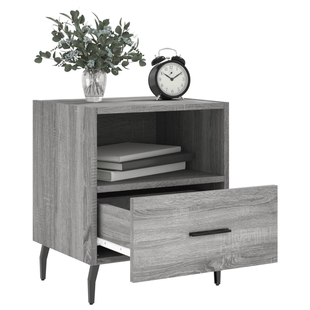 Bedside Cabinets 2 pcs Grey Sonoma 40x35x47.5 cm Engineered Wood