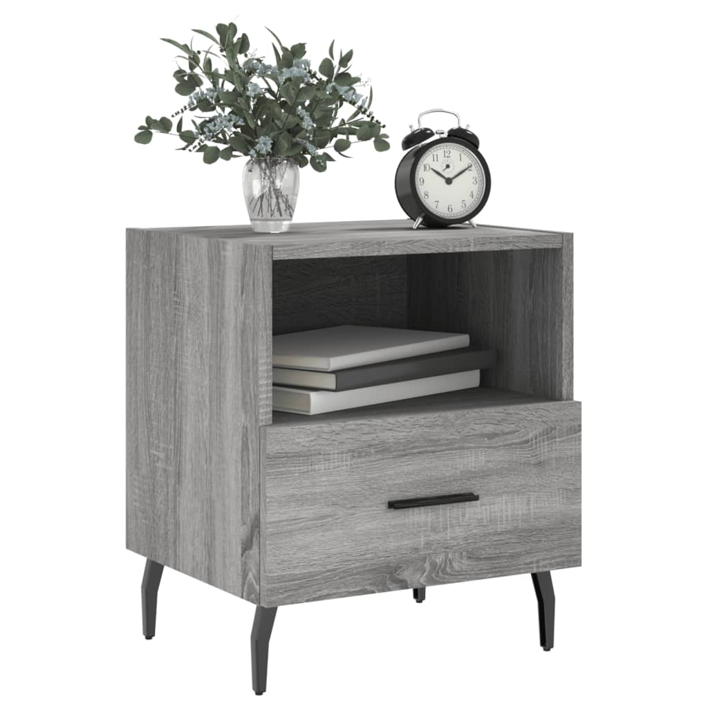 Bedside Cabinets 2 pcs Grey Sonoma 40x35x47.5 cm Engineered Wood