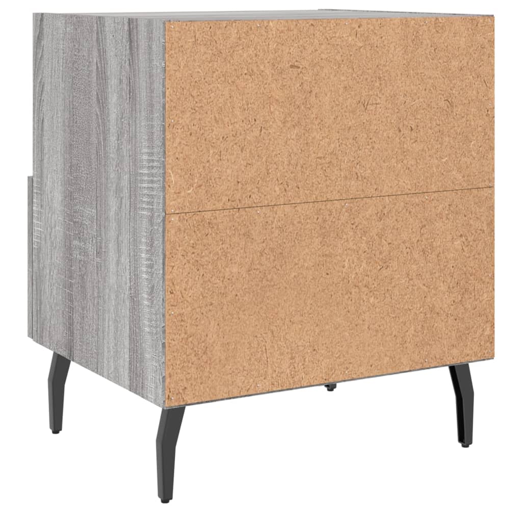 Bedside Cabinets 2 pcs Grey Sonoma 40x35x47.5 cm Engineered Wood